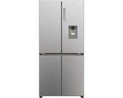 Haier Cube 83 Serie 3 HCR3818EWMM(UK) amerikaanse koelkast Vrijstaand 463 l E Platina, Roestvrijstaal
