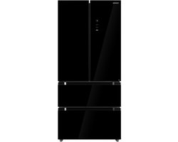 Heinner HCFD-M516INVHGBKE++ French Door Amerikaanse Koelkast – 516 L – No Frost – LED Touch Display – InoxCool Technology & ADT Fresh System – Zwart – 5 Jaar Garantie