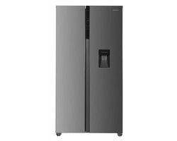 Heinner HSBS-HM439NFINVXWDD American Side-by-Side Koelkast met Waterdispenser 439 L – Smart-functie – ECO-functie – Deur-alarm – RVS – 5 Jaar Garantie
