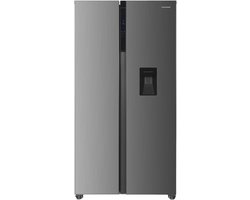 Heinner HSBS-HM529NFXWDE++ Amerikaanse Side-by-Side Koelkast 529 L – Full No Frost – Waterdispenser – LED Touch Display – Dual Inverter – RVS – 5 Jaar Garantie