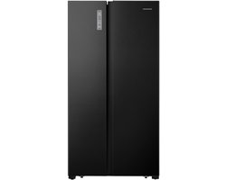 Heinner HSBS-HS519NFBKE++ Amerikaanse Side-by-Side Koelkast – 519 L – Full No Frost – LED Touch Display – Multi Airflow Systeem – Zwart – 5 Jaar Garantie