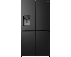 Hisense RQ760N4SBFE - Amerikaanse koelkast - No-Frost - 178 cm hoog - 540 liter - Energielabel E - Invriesvermogen 9 kg/24u - Geluidsniveau 37 dB - LED Display - SuperCool - FastFreeze - Deuralarm - Interverter Compressor - ConnectLife