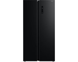 Inventum SKV0178B No Frost energiezuinige Amerikaanse koelkast - 555 liter - Digitaal led-display - IJsblokjesmaker - Stil: 37 dB Superkoelen - Supervriezen - 2 deuren - Energielabel D - Zwart