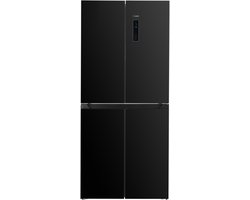 PRIMO PR182MD Koelvriescombinatie – Amerikaanse Koelkast – 4 deuren – No Frost - Energieklasse C – 362 liter (237 + 125) - Zwart