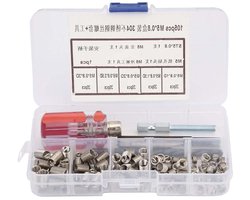 105-delige Set Roestvrij Staal Helicoil M5 Draadschroefhuls Draadreparatieset Gereedschapsset (M5*0.8 verpakt)