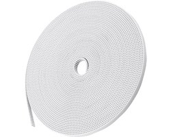 10m Witte Distributieriem Open Distributieriem Breedte 6 Mm PU met Stalen Kern - 3D Printer Accessoire voor Kleine Machinetransmissie