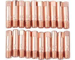 20 Stuks Koperen Contactpunt voor 15AK MIG/MAG-lastoorts 08/10 Mm - MIG-lastoortsverbruiksartikelen | Kopermateriaal - (sreqhvaxgb-01)