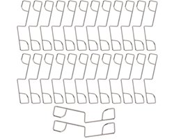 25 stuks roestvrijstalen wigbevestigingsclips voor hekwerkpanelen, ideaal voor veilige bevestiging en stabilisatie van tuinhekwerk en gereedschap