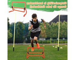 - 5-delige Set Coördinatiehorden voor Snelheids- en Behendigheidstraining - In Hoogte Verstelbaar (15 cm/22 cm/28 cm/36 cm)- Trainingshorden voor Voetbaltraining en Beweeglijkheid - Coördinatietraining met Horden