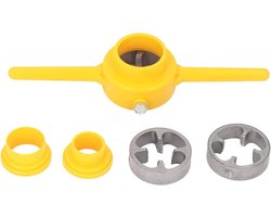 6-delige PVC pijpinrijger sanitairgereedschapsset met 3 matrijzen 1/2in 3/4in en 1in voor thuis