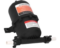 Accumulator for pre-pressure, universal 0.75 l, maximum 125 psi 1/2 MNPT, connection for water pump for constant pressure, reduced bicycles, for trailers