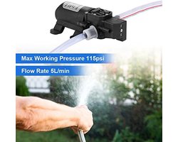 Auto Was Pomp - 5 L/Min - Zelfprimerend 12 V 60 W Hoge Druk Waterpomp - 115 PSI - 10 x 16.7 cm