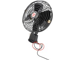 Autoran 12V zware metalen 6 inch ventilator voor koeling in auto's en vrachtwagens, stil met geavanceerde geluidsreductie en roestvrijstalen behuizing