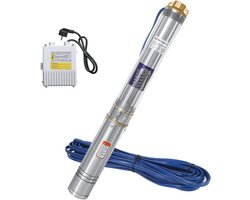 Diepbronpomp 1100W met 4000 l/h debiet, 20 m kabel en roestvrijstalen behuizing
