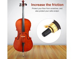 - Eindpin-Tip van Rubber - Eindpin-beschermer van Rubber - Cello-instrumentbeschermer - Zwarte Rubberen Tip voor Cello-eindpin - Antislipdop van Rubber