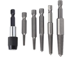 Hulpmiddel voor het verwijderen van gebroken kop schroeven: 6-delige set met zeshoekige schacht