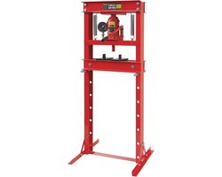 Hydraulische pers 20 ton met drukindicator - ideale drukmachine voor werkplaats en tuin