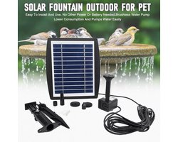 KARZO - Zonnepaneel aangedreven waterpomp 200L/H voor tuin, zwembad, aquarium en fontein - Outdoor dompelpomp.