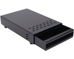 Koffiedikbak Hoofdbord, Koffielaadbak Professionele roestvrijstalen koffiebekerbak met rubberen handvat voor koffieliefhebbers (zwart)