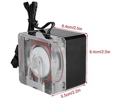 Lazmin PC Waterkoeling Geïntegreerde Mute Waterpomp, DIY Waterkoeling Systeem Waterpomp G1/4 Draad Ondersteuning PWM Intelligente Controle Snelheid