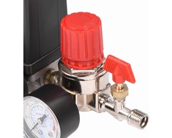 Luchtcompressorklep met V-type Afdichtring - Kleine Luchtcompressor Drukschakelaar Regelklepregelaar met Meters voor Snelle Drukverlaging