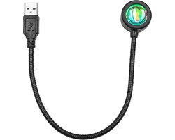 Mini USB-zonsonderganglamp met 360 graden projectie, ideaal voor auto, woonkamer en slaapkamer als sfeervol romantisch decor