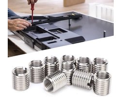 Moeren en Schroefdraadbevestiging - Reparatiehuls voor Binnenomzetting en M20 Buitenschroef van Roestvrij Staal - Kleine Slot 10