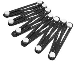 Multi-hoek meetliniaal van legering met 12 zijden voor nauwkeurige hoekbepaling bij baksteen, tegel en hout, inclusief 12-voudige vouwfunctie voor veelzijdig gebruik