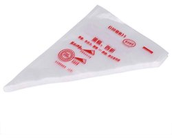 Set van 100 kleine spuitzakken van voedselveilig plastic, ideaal voor het decoreren van taarten, fondant en gebak met een stevige en handige pasvorm