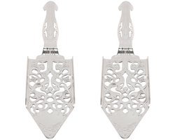 Set van 2 absintlepels, roestvrijstalen absintcocktaillepelset, gotische druppelfilter