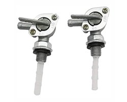 Set van 2 brandstoftank schakelaars met M10 x 1.25 schroefdraad, geschikt voor generatoren, pitbikes en quads, voor eenvoudig openen en sluiten van brandstofklep