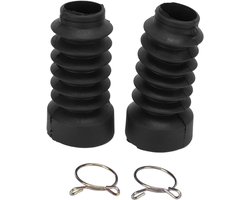 Set van 2 zwarte rubberen beschermhoezen voor voorvork en schokdemper van motorfiets, ter vervanging en bescherming tegen stof voor DIO 18/27/28/34/35 modellen