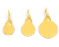 Set van 3 gele zelfherstellende metalen doelplaten voor schieten en draaien, duurzaam en geschikt voor precisietraining