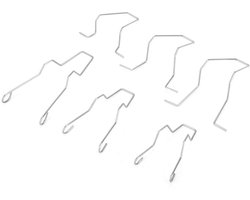 Set van 6 stalen veerclips voor het stevig bevestigen van autokoplampen, geschikt voor H1, H3, H4 en H7 types voor betrouwbare koplampfixatie