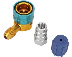 Snelle koppeling adapter voor airconditioning, geschikt voor R1234YF naar R134A, duurzame metalen uitvoering voor eenvoudige auto-assemblage aan de lage drukzijde