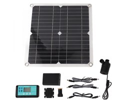 Solar Water Pump, 22W Outdoor Solar Fountain Pump with 50W 12V Solar Panel, Battery Box and MPPT Controller, Solar Water Fountain Pump Set for Pond, Garden, Swimming Pool, Aquarium, Terrace