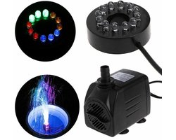 Submersible Pomp voor Vijver - Elektrische Fonteinwaterpomp met 12 LED-lampen voor Tuin en Zwembad - 15W EU Plug