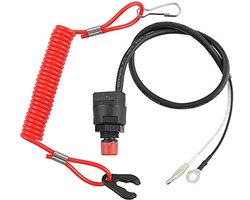 Universele veiligheidstether en noodstop schakelaar lanyard voor buitenboordmotoren, ATV's, boten en fietsen voor extra bescherming en snel uitschakelen