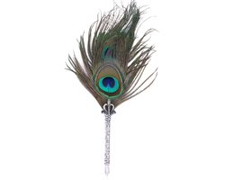 Vintage dip pen met natuurlijke veer in stijl C, ideaal voor bruilofttekenen en creatieve kantoorbenodigdheden, perfect als antiek cadeau voor verjaardag of Kerstmis