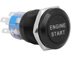 Waterdichte zwarte startknop voor auto met 12V DC en 50A, geschikt voor eenvoudig starten van de motor met drukknopbediening