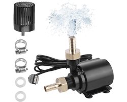 Waterpomp met buitendraad 500 l/u 4 W dompelpomp kleine fonteinpomp met 15 m kabel 2 messing sproeiers mini-waterpomp filterpomp voor aquarium