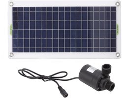 Zonne-energie waterpompset, 30W zonne-fonteinpomp met polysilicium zonnepaneel en regelkast, zonne-waterpomp voor vogelbad, aquarium en vijver