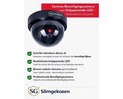 2 stuks Dummy Beveiligingscamera CCTV - Knipperende LED - Waterdicht - Voor Binnen & Buiten