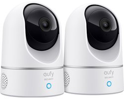 2 x Eufy by Anker 2K Indoor Camera - Zwart en wit,Bundelvoordeel