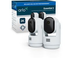 Arlo Essential3 2K PTZ beveiligingscamera voor binnen - 2 IP-Camera's