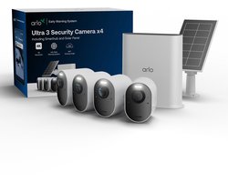 Arlo Ultra3 4K beveiligingscamera + Zonnepaneel - 4 Cam Kit (incl. Smart Hub)