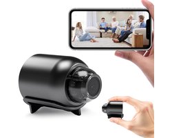 Beveiligingscamera 1080P - WiFi Indoor & Outdoor - Full Hd Resolutie En Breed Gezichtsveld Van 140° - 1 Stuks - Voor Binnen En Tuin Zwart