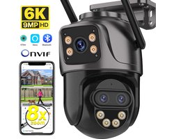 Beveiligingscamera | 256GB geheugen inbegrepen | beveiligingscamera buiten | Wifi Camera | Nightvision | Nachtzicht | 6K | Waterproof | Bluetooth | 9MP