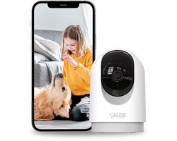 Calex Beveiligingscamera voor Binnen - 2K - Pan Tilt - Wifi IP Camera - Slimme Beveiligingscamera met Nachtzicht - Auto‑Tracking & 2‑weg Audio - Wit
