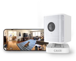 Calex Beveiligingscamera voor Binnen - 2K - Slimme Bewakingscamera met Spotlight - 2K - Wit
